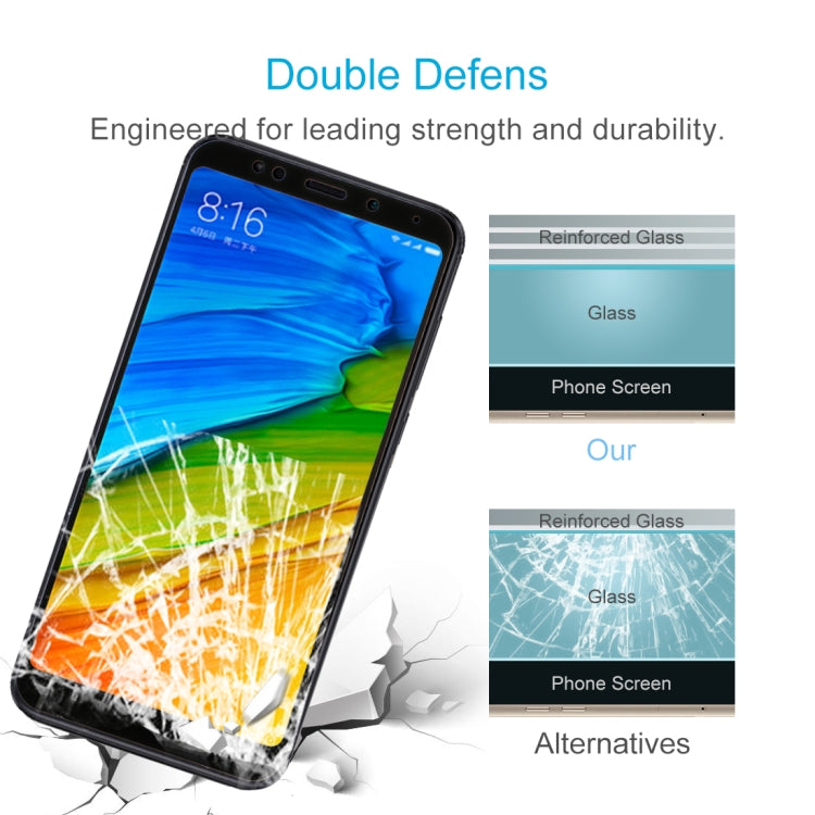For Xiaomi  Redmi 5 Plus 9H Surface Hardness 2.5D Edge Anti-scratch Silk-screen Full Screen HD Tempered Glass Screen Protector (Black) -  by PMC TechLife | Online Shopping South Africa | PMC TechLife