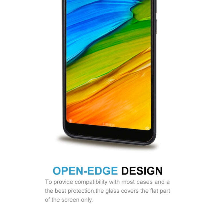 For Xiaomi  Redmi 5 Plus 9H Surface Hardness 2.5D Edge Anti-scratch Silk-screen Full Screen HD Tempered Glass Screen Protector (Black) -  by PMC TechLife | Online Shopping South Africa | PMC TechLife