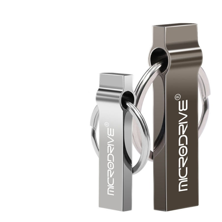 MicroDrive 32GB USB 2.0 Metal Keychain U Disk (Black) - USB Flash Drives by MicroDrive | Online Shopping South Africa | PMC Jewellery