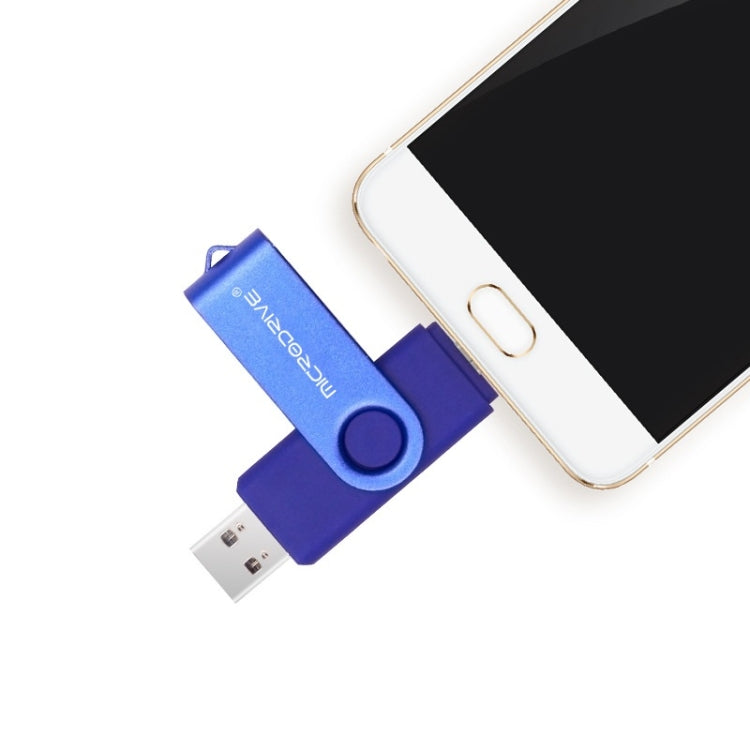 MicroDrive 32GB USB 2.0 Mobile Computer Dual-use Rotating OTG Metal U Disk (Pink) - USB Flash Drives by MicroDrive | Online Shopping South Africa | PMC TechLife | Buy Now Pay Later Mobicred